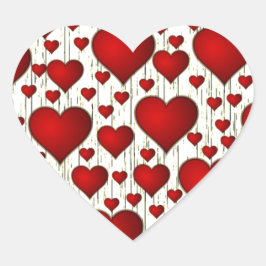 Adesivo Coração Namorados - Ataque cardíaco - Cores do Fab Vermelh