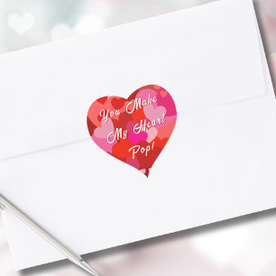 Adesivo Coração Namorados Que Você Faz Meu Coração Pop