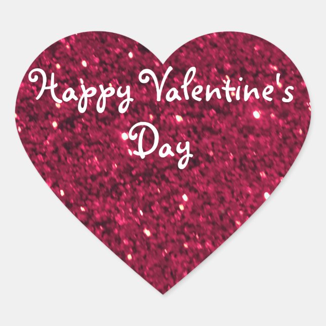 Adesivo Coração Namorados vermelho brilhante (Frente)