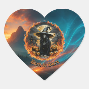 Adesivo Coração Nascer para Burn Witch & Fire Heart Sticker