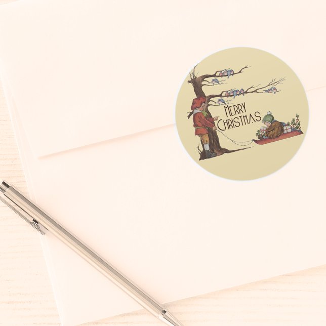 Adesivo Coração Natais vintages (Criador carregado)