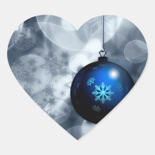 Adesivo Coração Natal brilhante