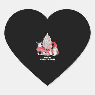 Adesivo Coração Natal da Feliz Vermelha