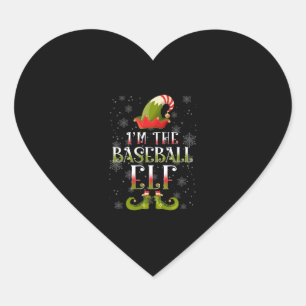 Adesivo Coração Natal do Elf do Baseball