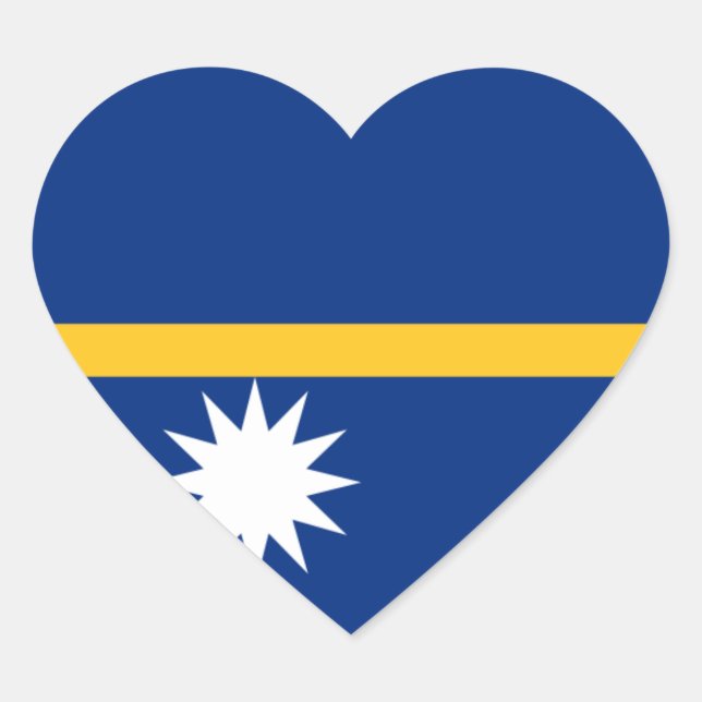 Adesivo Coração nauru (Frente)