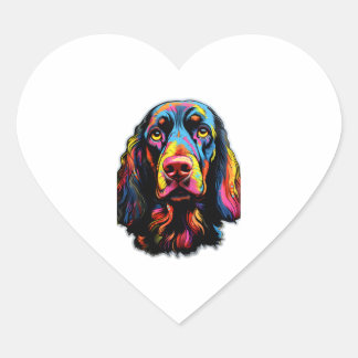Adesivo Coração Neon Gordon Setter