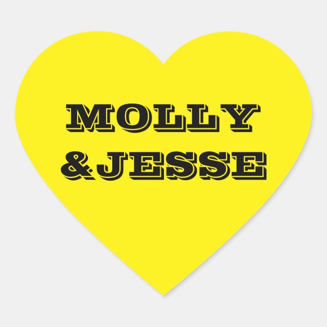 Adesivo Coração Neon Yellow Heart Seal (Frente)