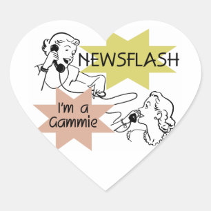 Adesivo Coração Newsflash Sou uma t-shirts e presentes