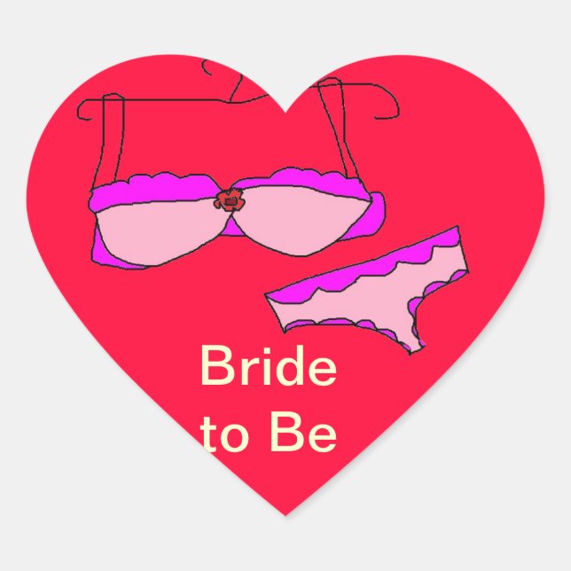 Adesivo Coração Noiva a ser Stickers (Frente)