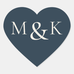 Adesivo Coração Noivado inicial conhecido elegante moderno do