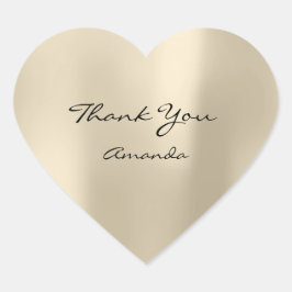 Adesivo Coração Nome da Beleza da Lâmina Champaigne do Obrigado Ca