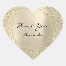 Adesivo Coração Nome da Beleza da Lâmina Champaigne do Obrigado Ca