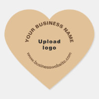 Nome da Empresa, Logotipo e Site em Marrom Claro