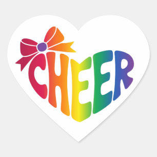 Adesivo Coração Nome de Cheerleader Personalizado Clas de Logo C