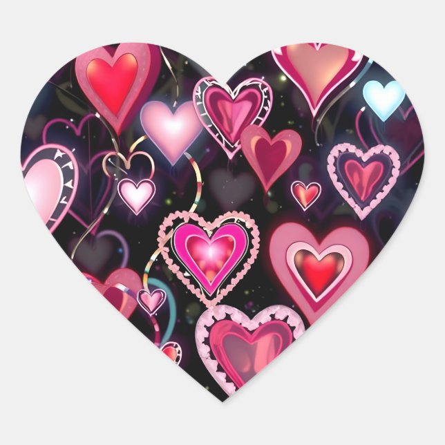 Adesivo Coração Nota de Amor (Frente)