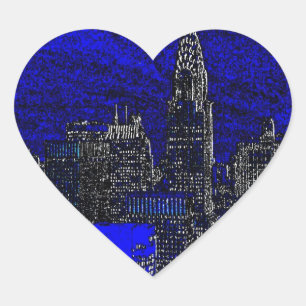 Adesivo Coração Nova Iorque Pop