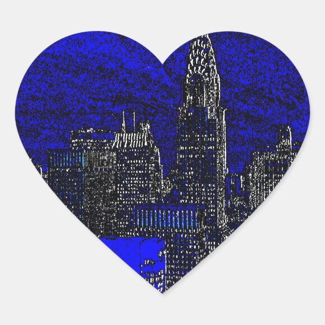 Adesivo Coração Nova Iorque Pop (Frente)