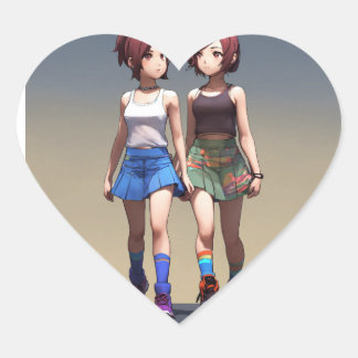 Adesivo Coração Novo estilo da história de amor