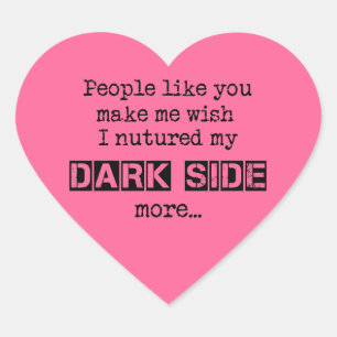 Adesivo Coração Nuture Meus Padrões do Coração do Lado Escuro