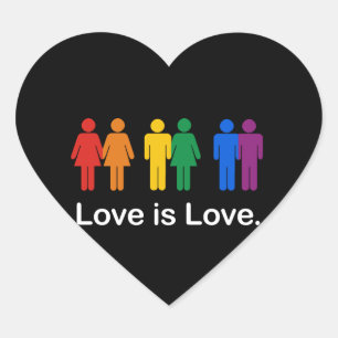ADESIVO CORAÇÃO O AMOR É PRETO DO AMOR