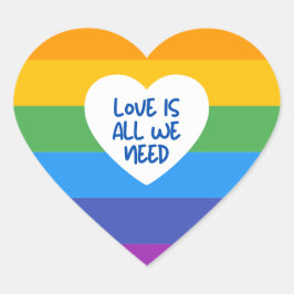 Adesivo Coração O amor é tudo o que precisamos, só precisamos de a