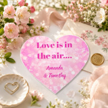 O Amor Está no Ar Coração Rosa