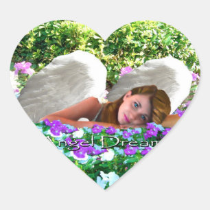 ADESIVO CORAÇÃO O ANJO SONHA O JARDIM DOS SONHOS HEART-STICKERS