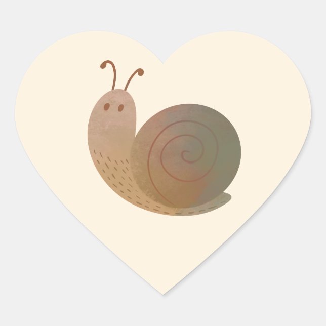 Adesivo Coração O Bom Caracol (Frente)