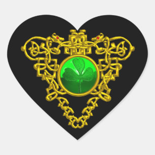 Adesivo Coração O CORAÇÃO DE SAINT PATRICK, preto