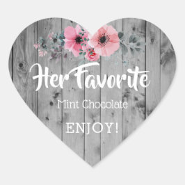 Adesivo Coração O Favor Do Casamento Favorito Do Sticker Rustic Br