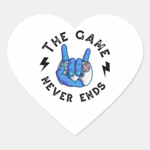 Adesivo Coração O jogo nunca acaba