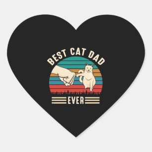 Adesivo Coração O Melhor Pai De Gato De Vintagem De Gato