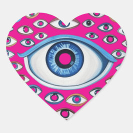 ADESIVO CORAÇÃO O OLHO TE AMA