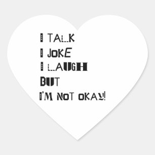 Adesivo Coração O peso do riso - Sensibilização para a saúde menta