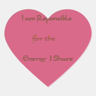 Adesivo Coração O Poder Dentro: Energia Importa