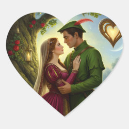 Adesivo Coração O Romance Lendário da Floresta de Sherwood