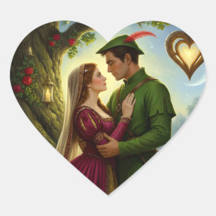 Adesivo Coração O Romance Lendário da Floresta de Sherwood