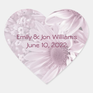 Adesivo Coração o rosa cora buquê da margarida