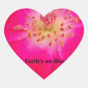 Adesivo Coração O Rosa Cósmico: Design de Decepção da Natureza