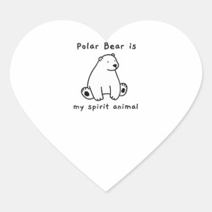 Adesivo Coração O Urso Polar Bonito É O Meu Bebê Animal Espiritu