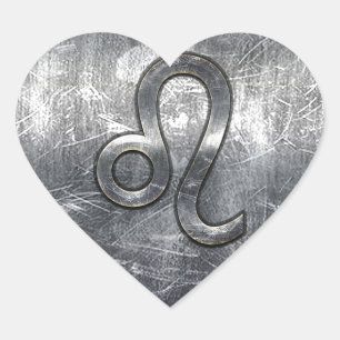 Adesivo Coração O zodíaco de Leo assina dentro a decoração