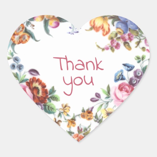 Adesivo Coração Obrigado (Frente)