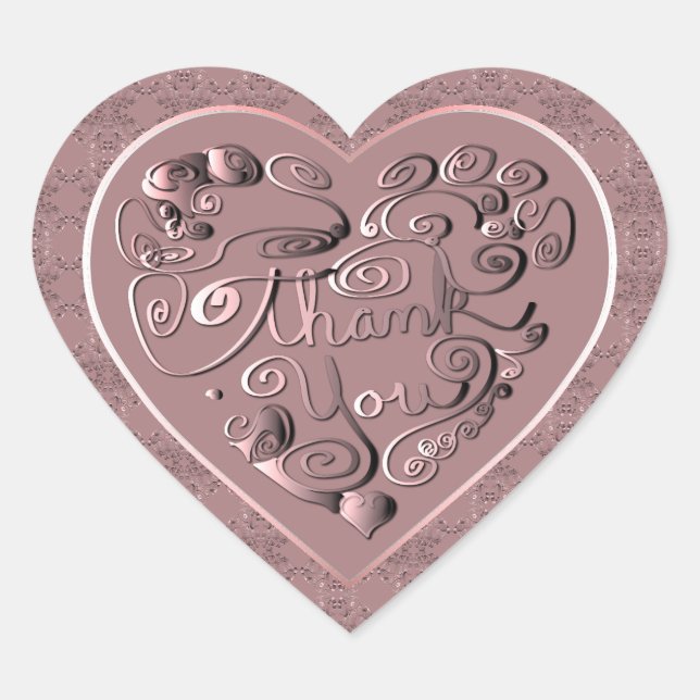 Adesivo Coração Obrigado  (Frente)