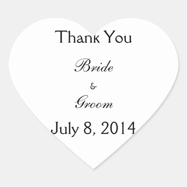 Adesivo Coração Obrigado (Frente)