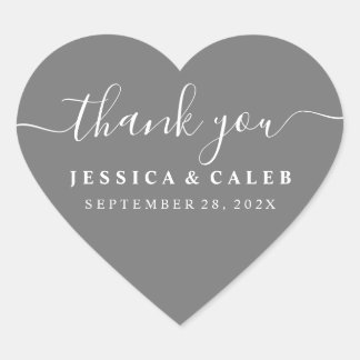 Adesivo Coração Obrigado Casal Cardíaco