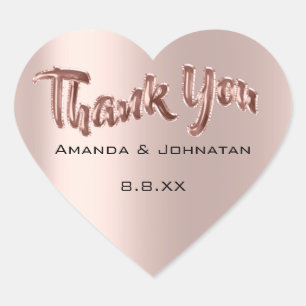 Adesivo Coração Obrigado Do Nome Balloons Rosa Casamento Aniversá