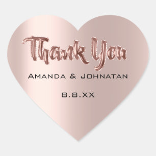 Adesivo Coração Obrigado Do Nome Balloons Rosa Casamento Bridal