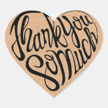 Obrigado em forma de coração em 4 línguas