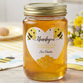 Adesivo Coração Obrigado pelo Buzz-ing no meu primeiro dia de abel