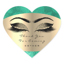 Obrigado Por Vir A Nome Heart Green Sweet 16th